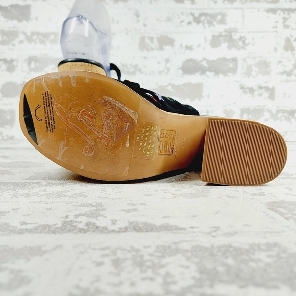 NEW Free People Women Lisbon Black Suede Platform Mules Sandals Clog W859 - Picture 8 of 13